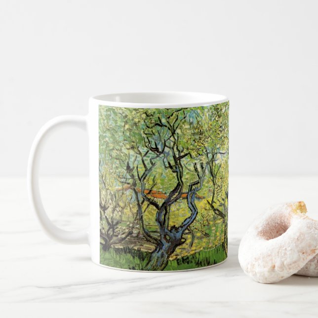 Mug Orchard à Blossom par Vincent van Gogh (Avec donut)