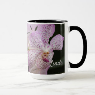 Mug Orchidée blanche violette café/tasse de thé 15oz