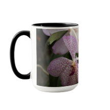 Orchidée blanche violette café/tasse de thé 15oz