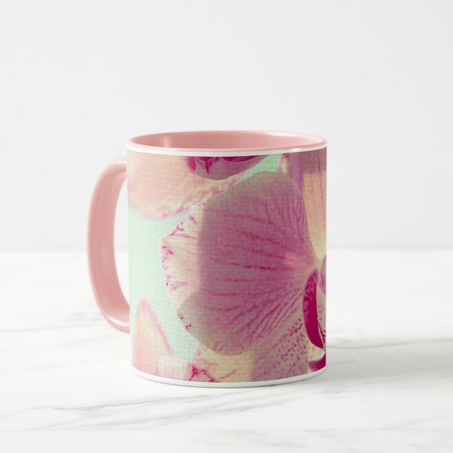 Mug Orchidée rose (Devant gauche)
