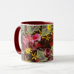 Mug Orchidées rouges.