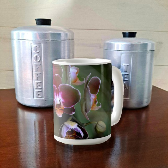Mug Orchidées violettes exotiques Botaniques Florales (Créateur téléchargé)
