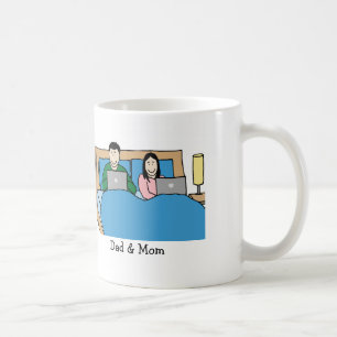 Mug Ordinateurs portables dans le lit