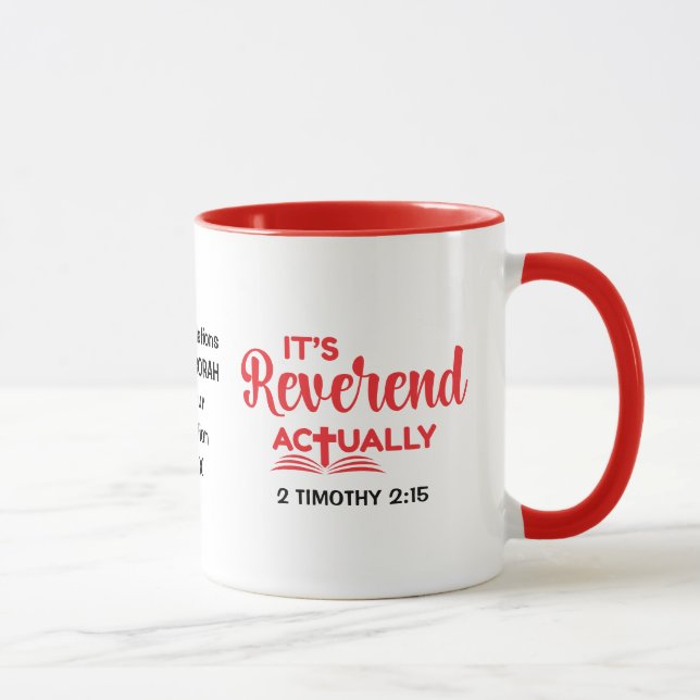 Mug Ordination de pasteur personnalisée C'EST ACTUELLE (Droite)