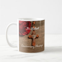 Ordination du prêtre Anniversaire Rose rouge et Ro
