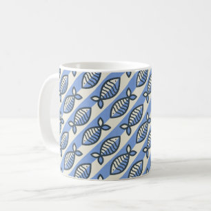 Mug oreiller à jetons bleu poisson rétro gras