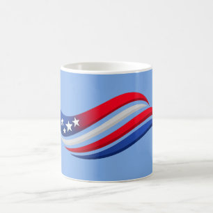 Mug Oreiller USA Stars & Stripes Wave   Rouge Blanc
