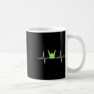 Mug Origami de la grue de papier, Chemise de pulse Ecg