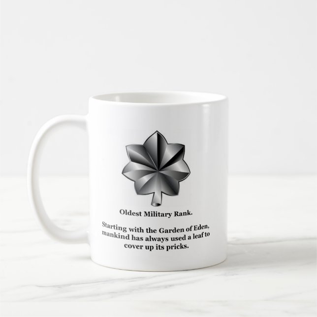Mug Origine luxuriante de lieutenant-colonel - drôle (Gauche)