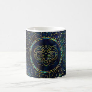Mug Ormeau d'or de zodiaque de Bélier sur la