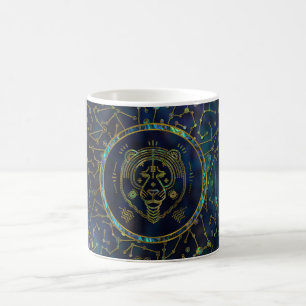 Mug Ormeau d'or de zodiaque de Lion sur la