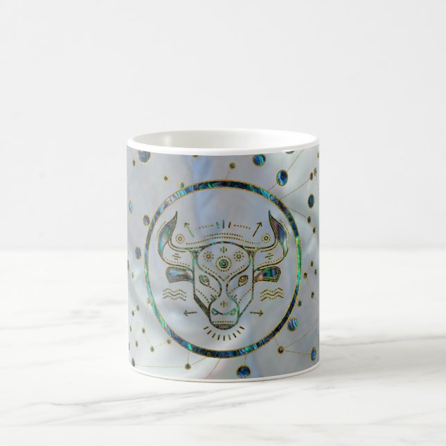 Mug Ormeau d'or de zodiaque de Taureau sur la (Centre)