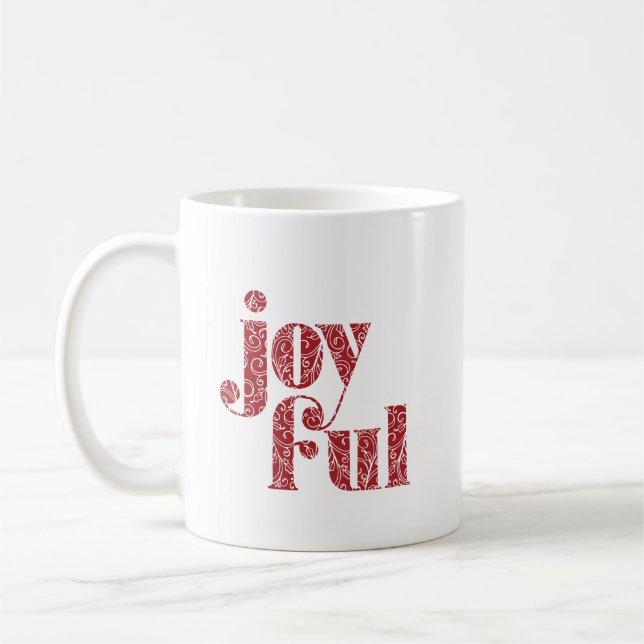 Mug Ornate Red Joypography Noël/Fêtes (Gauche)