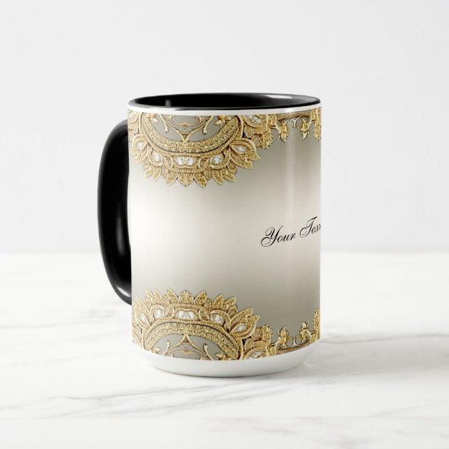Mug Orné Or (Devant gauche)