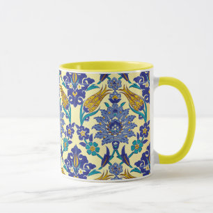Mug Ornement en céramique de cru de style d'Azulejo de