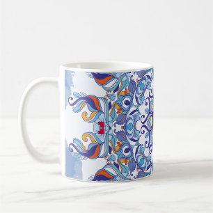 Mug Ornement floral, design artistique.