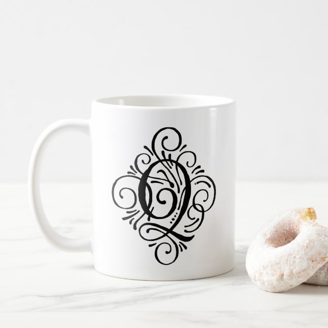 Mug Ornement Monogramme Laver Personnalisé (Avec donut)