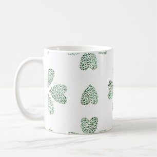Mug Ornement vert botanique, aquarelle transparente