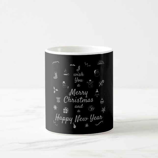 Mug Ornements de Noël Joyeux Noël Joyeux Nouvel An (Centre)