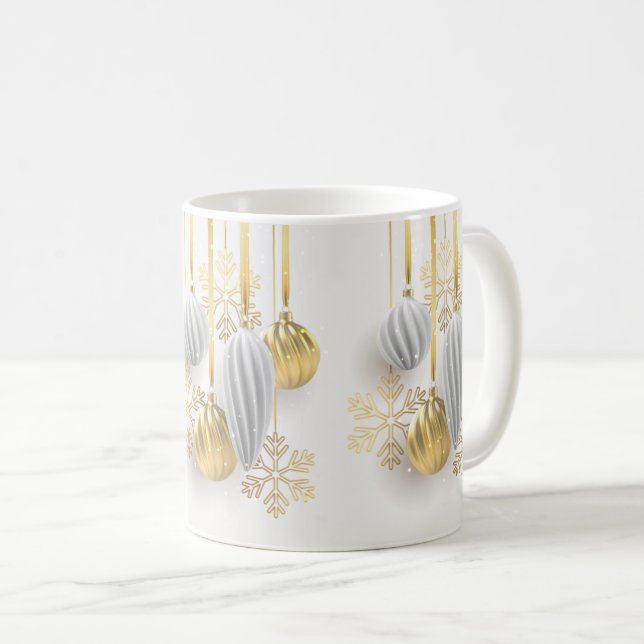 Mug Ornements or Noël (Devant droit)