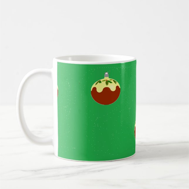 Mug Ornements sur vert (Gauche)