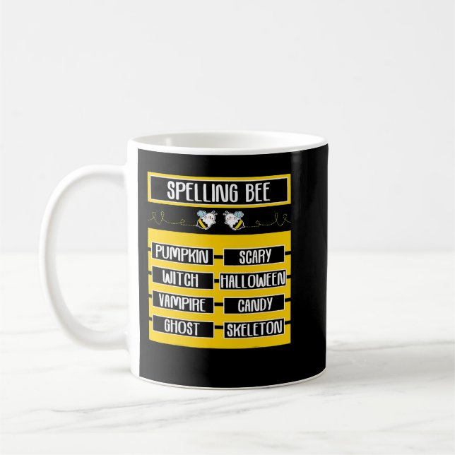 Mug Orthographe des abeilles Pun d'Halloween Costume p (Gauche)