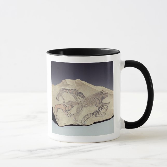 Mug Ostracon dépeignant un chien chassant une hyène (Droite)