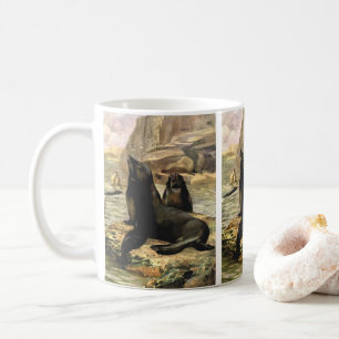 Mug Otaries de Californie par CE Swan, Animaux Vintage