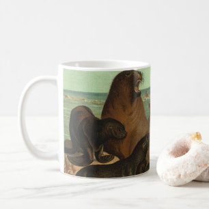 Mug Otaries sur la plage, Animaux de la vie marine vin