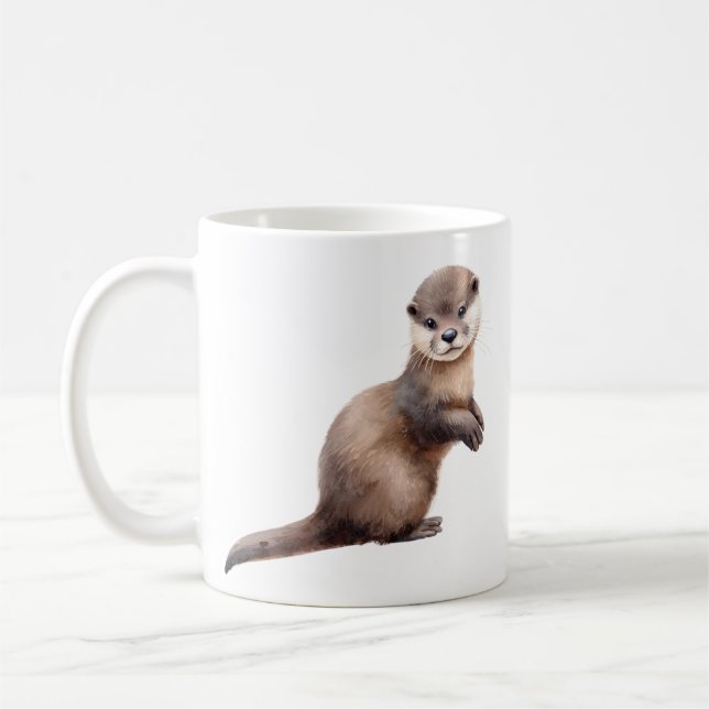 Mug Otter aquarelle (Gauche)
