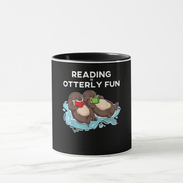 Mug Otter Gift | Sea Otter livre lecture livre livre l (Centre)