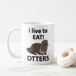 Mug Otters Je Vis Manger Des Otters Drôle