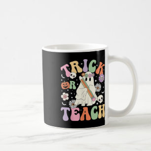 Mug Ou Enseigner Cute Maître Halloween Retro Floral Fa