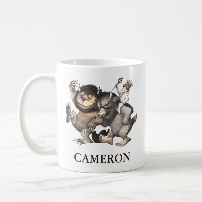 Mug Où les choses sauvages | Ajouter Votre Nom (Gauche)