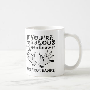Mug ou mug de voyage drôle avec des mains de jazz