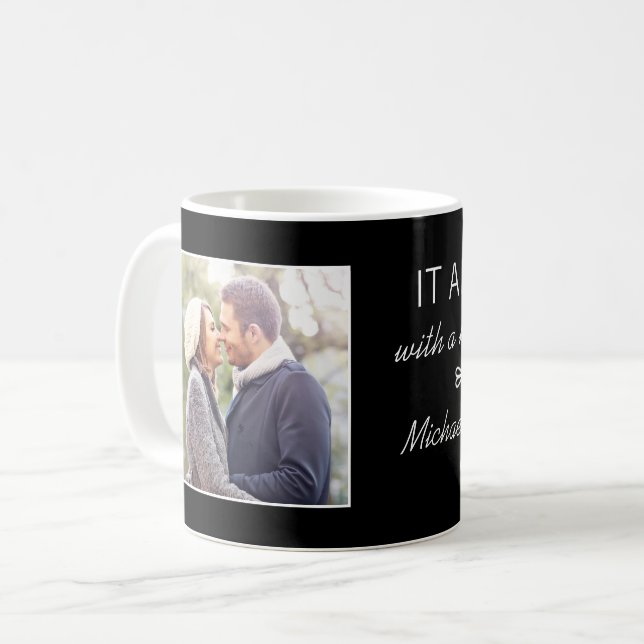 Mug Où tout a commencé Couples personnalisés Photo (Devant gauche)