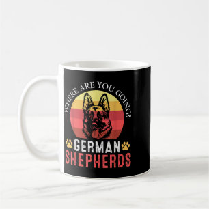Mug Où vas-tu Berger Allemand Amoureux de Chien Drôle