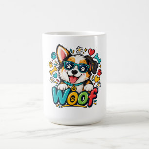 Mug Ouah Chiot Chien Empreinte de Patte Cœur