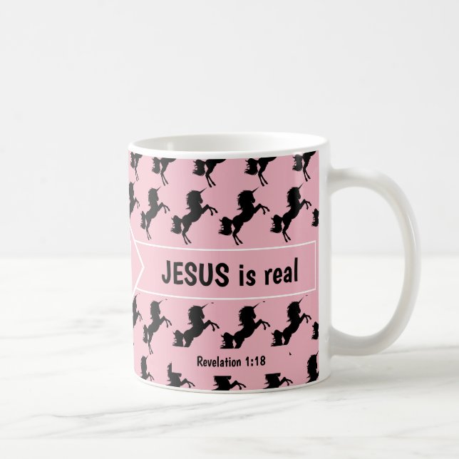 Mug OUBLIER UNICORNES JÉSUS EST VRAIMENT UN MONogramme (Droite)