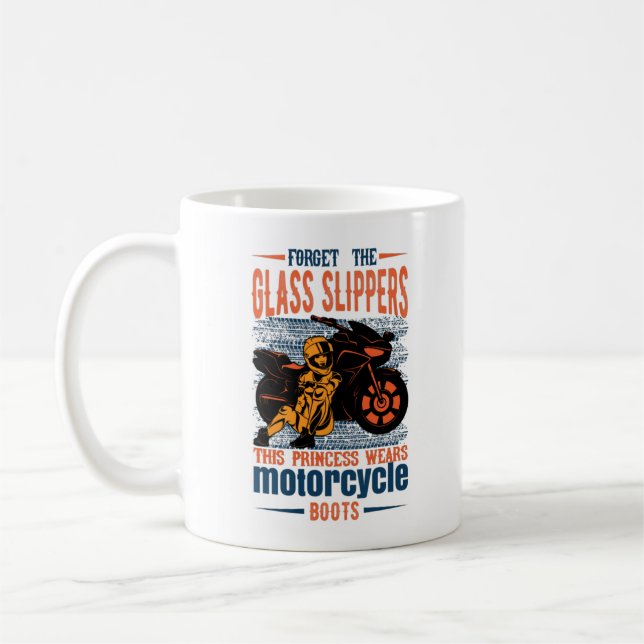 Mug Oubliez les bottes de moto Princess Slipper en ver (Gauche)