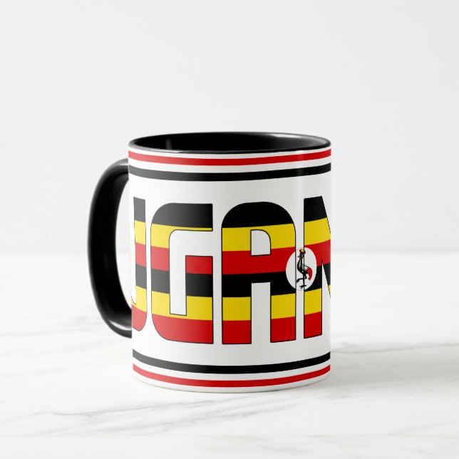 Mug Ouganda Drapeau National Café Patriotique (Devant gauche)