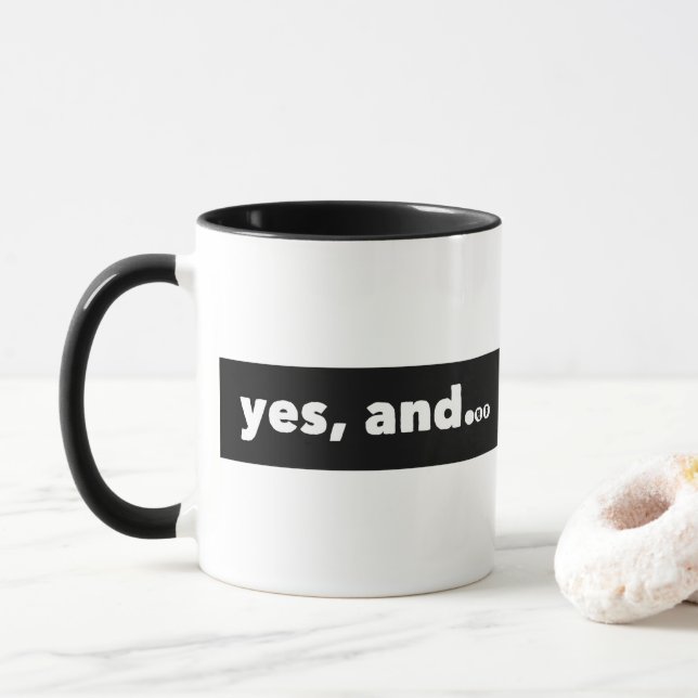 Mug "Oui, et..." L'improvisation de Thespian (Avec donut)