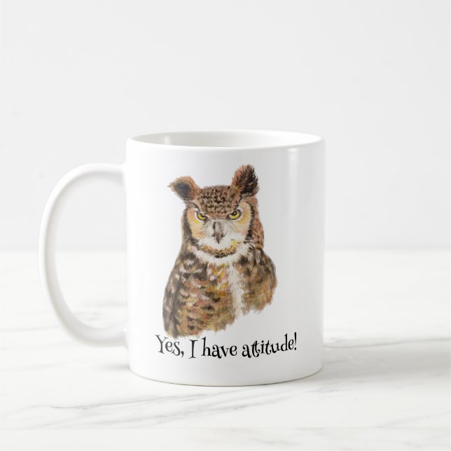 Mug 'Oui, J'Ai Une Attitude ! ' Citation d'Art pour le (Gauche)