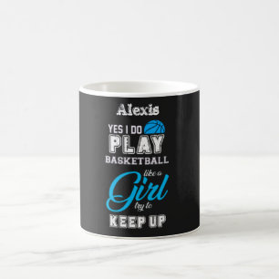 Mug Oui Je Joue Au Basket Comme Une Fille Bleue