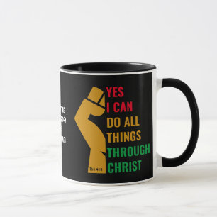 Mug OUI JE PEUX TRAVERSER CHRIST Phil 4:13 Christian