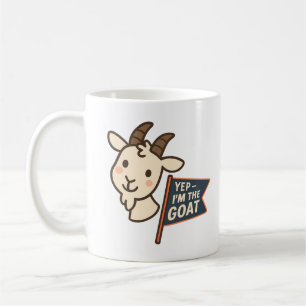 Mug Oui, je suis le GOAT Dessin de tête de chèvre mign
