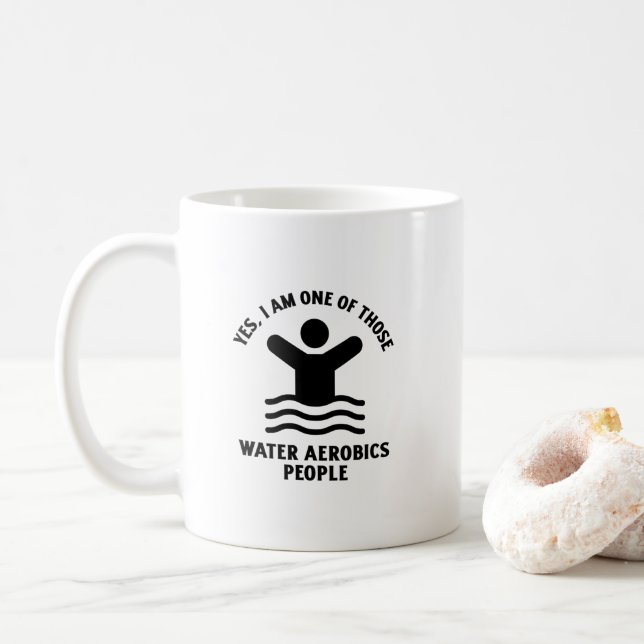 Mug Oui je suis l'un de ces aquagym nageant (Avec donut)
