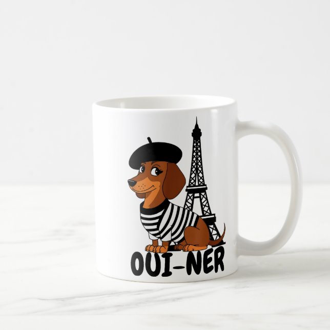 Mug Oui-ner Dog Funny Dachshund Wiener Sausage Ween Do (Droite)