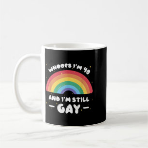 Mug Oups, j'ai 40 ans et je suis gay - Citation drôle