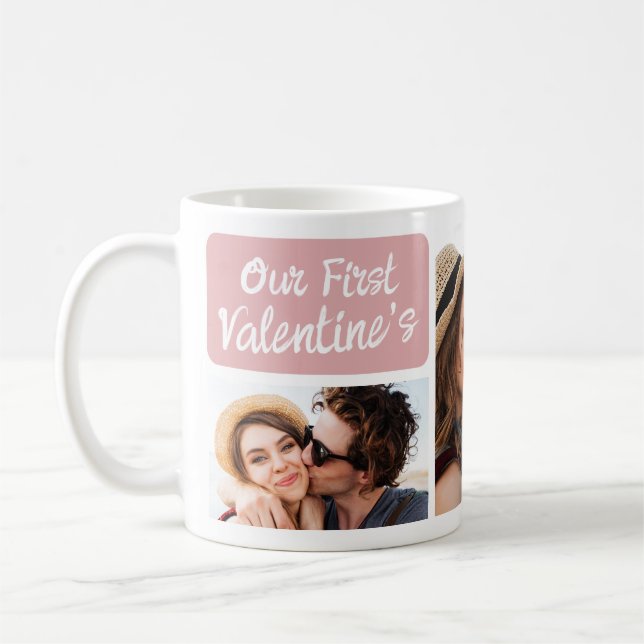 Mug Our First Married Valentines Photo Collage (Gauche)